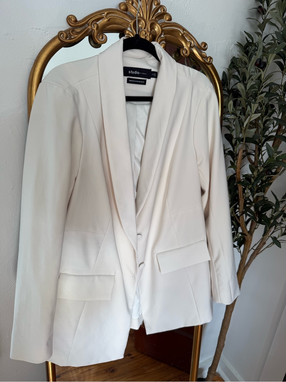 Studio Cream Shawl Collar Blazer
